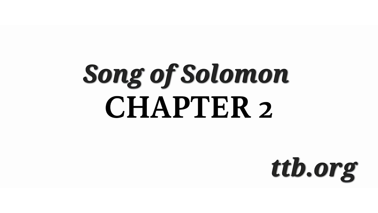 Song of Solomon Chapter 2 (Bible Study)