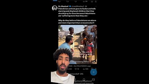 Man in Sudan tells starving kids to pray for Gaza, saying Palestinians suffer more #japd