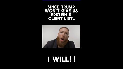 Since Trump wont give the Epstein's list, i will