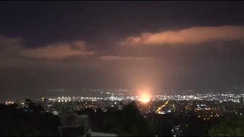 Moment projectile hits Haifa in Israel on third night of conflict with Iran