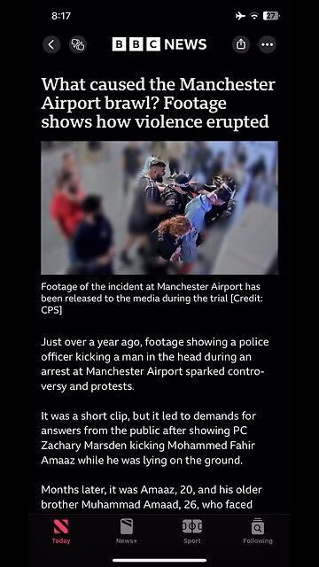 BBC news Manchester police attacked article
