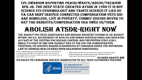 RFK Jr. ATSD FRAUD/ABUSE-ABOLISH NOW/2026-EPIDEMIOLOGY IS STATISTICS-SCIENCE TAINTERS