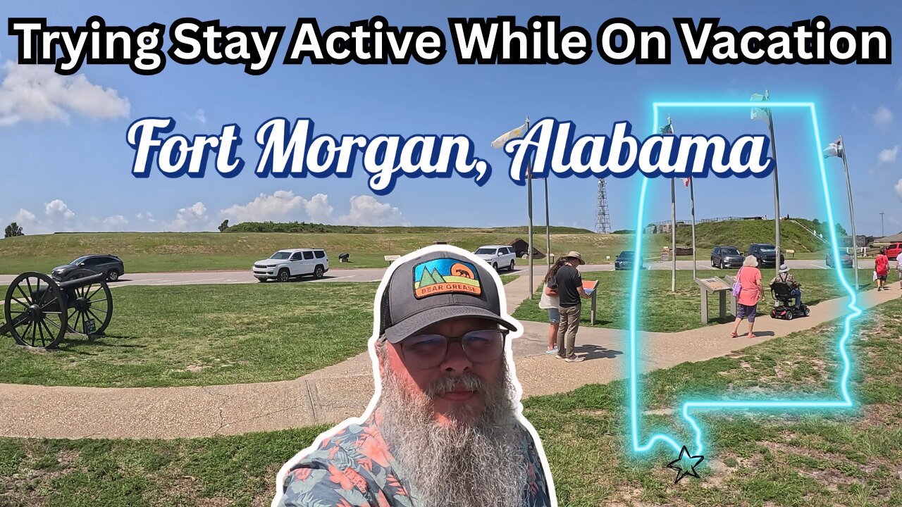 Fort Morgan did not disappoint! Trying to stay active while on vacation!!