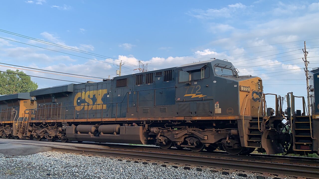 Lightning Fast CSX Train part 32 Sparse Spine Cars