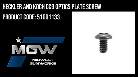 Heckler And Koch CC9 Optics Plate Screw - 51001133