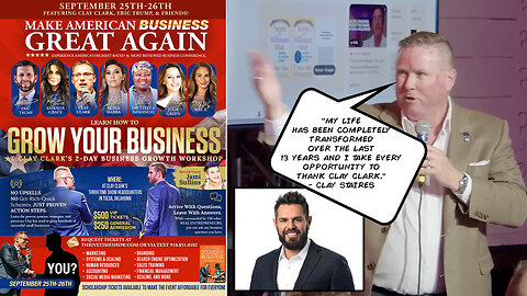 Clay Clark Client Success Story | "My Life Has Been Completely Transformed Over the Last 13 Years & I Take Every Opportunity to Thank Clay Clark." - Clay Staires + Join Eric Trump At Clay Clark’s Sept. 25-26 Business Conference
