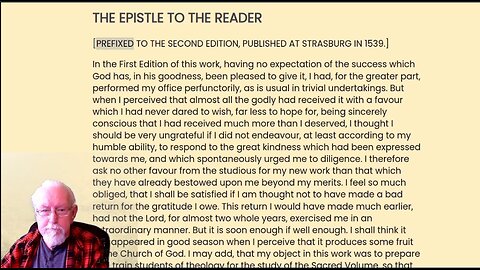 THE EPISTLE TO THE READER SUBJECT OF THE PRESENT WORK