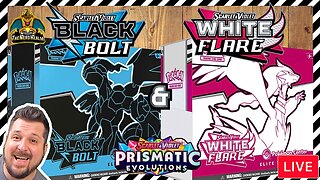 Black Bolt & White Flare + Prismatic Evolutions! | Pokemon Cards Opening LIVE! Free Codes!