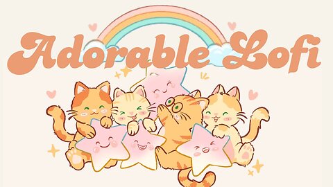 Adorable Lofi Kitty 🌟1 Hour Cafe Song 🌈 Lofi Hip Hop Radio ✨ Relax Chill Study Stress Relief🍒