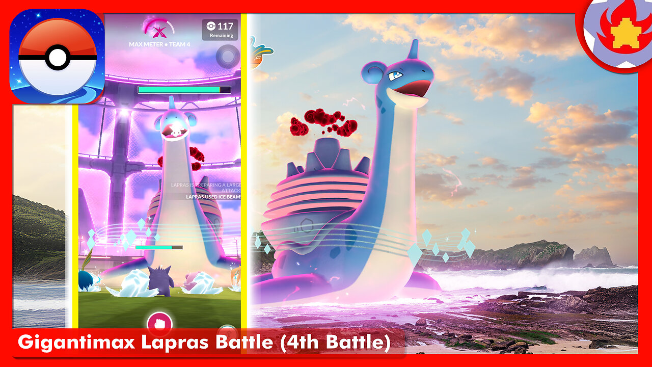 Gigantimax Lapras Battle (4th Battle) | Pokemon GO