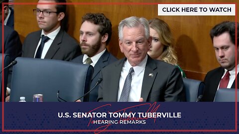 Senator Tuberville Introduces and Questions Bill Roark at Senate HELP Hearing