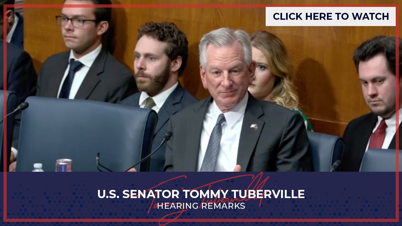 Senator Tuberville Introduces and Questions Bill Roark at Senate HELP Hearing