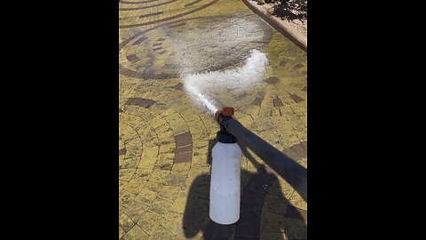 Spray with foam