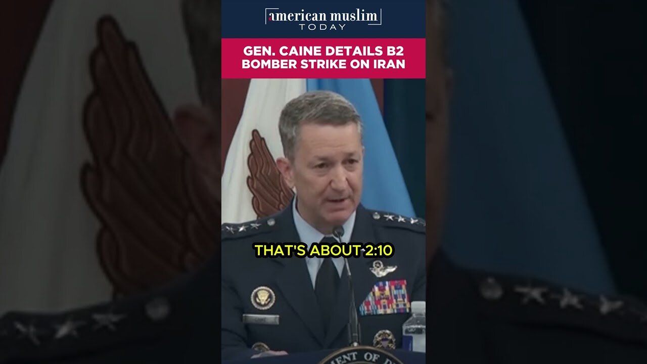 Gen Caine Details B2 Bomber strike on Iran.