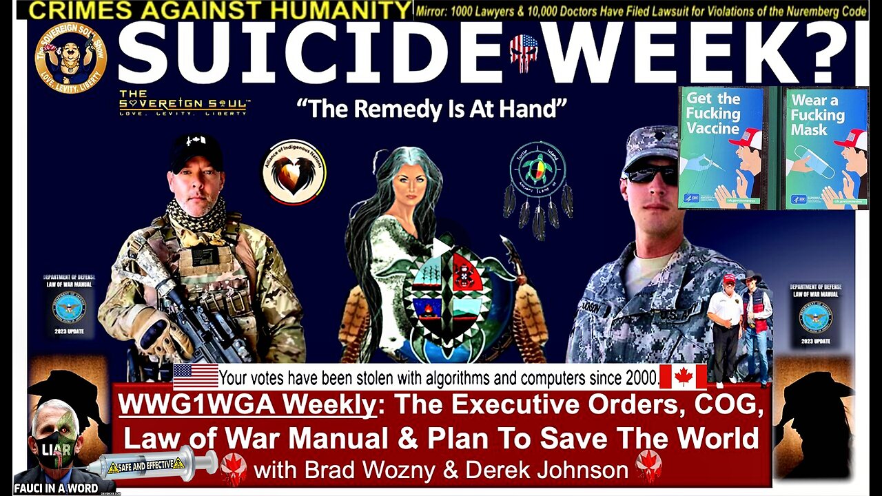 [DS] Suicide Week? CIC Trump’s MAGA Peace Deals, Hillary Treason & Arrests Soon for Vaxx Genocide?