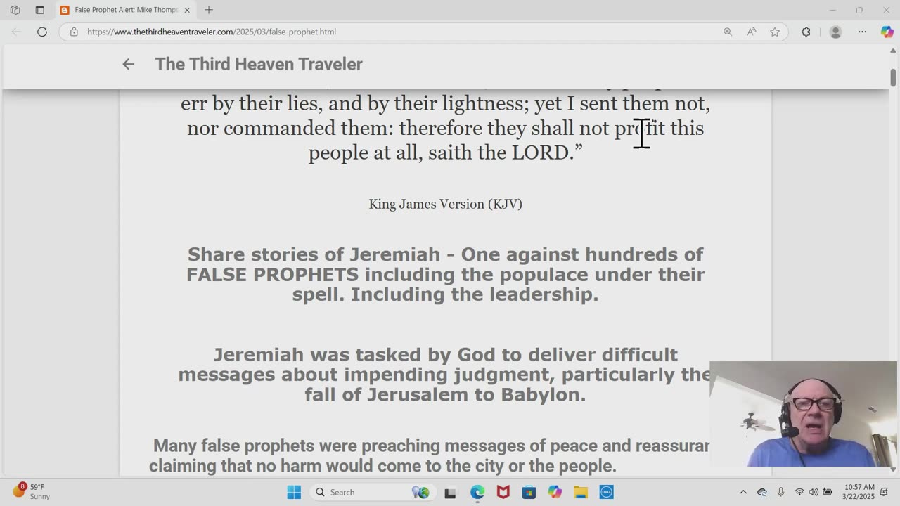 False Prophet Alert; Mike Thompson, a CASE STUDY out of the Book of Jeremiah #endtimes