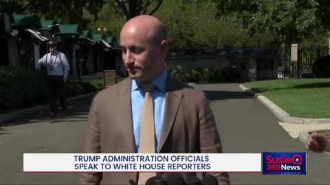 Stephen Miller Speaks to Reporters at the White House
