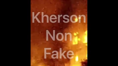 Entire entrances of high-rise buildings are on fire in Kherson for the second day