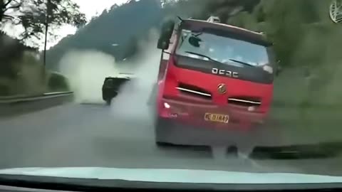 "Speeding Truck Narrow Escape | Car Driver Saves Life in Seconds"