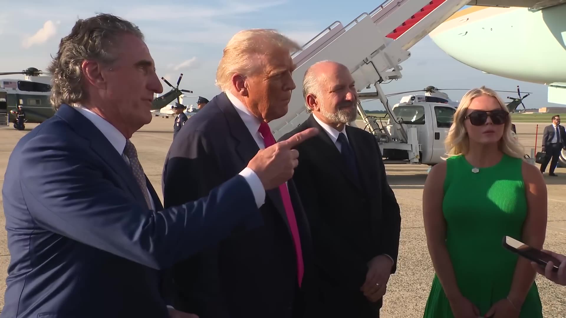 President Trump Gaggles with Press at Joint Base Andrews, July 15, 2025