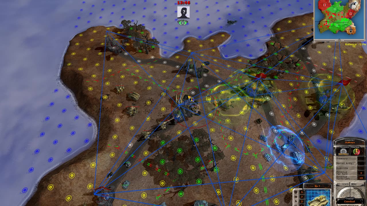 Massive Assault Network 2 (TBS): map Butterfly, playing on Linux against human: victory