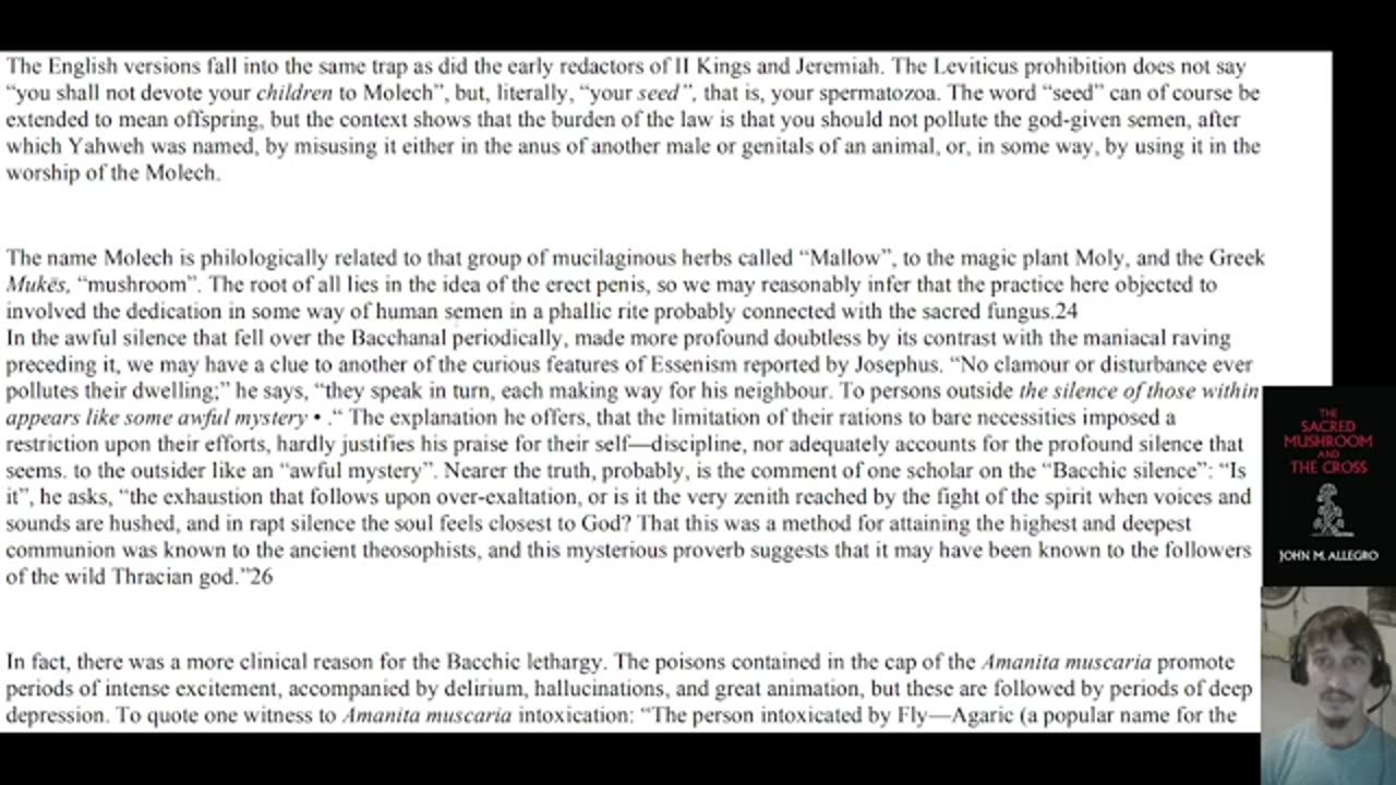 The Sacred Mushroom and the Cross by John M. Allegro - Chp 10, as read by Adam Hull