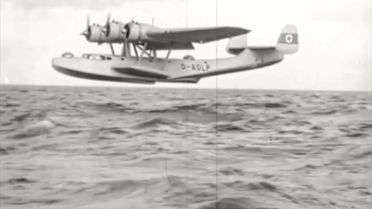 The first Dornier Do 24K flying boat to take to the air during trials in the North Sea in 1937