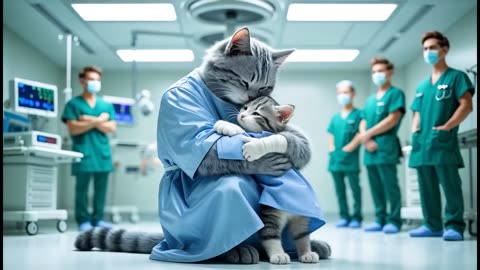 Poor Cat Father Having Accident While Working