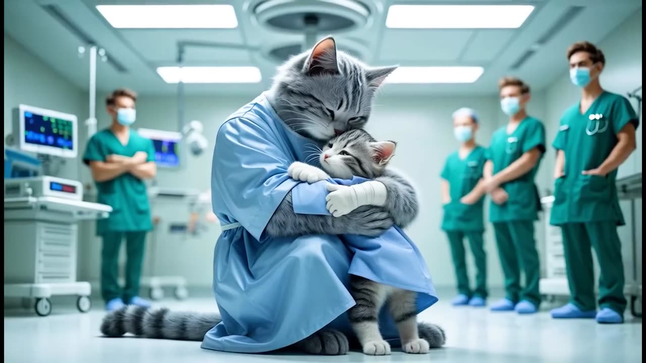 Poor Cat Father Having Accident While Working