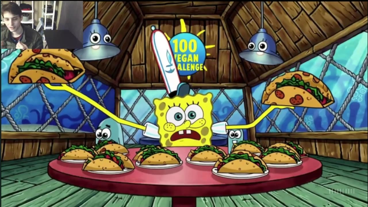 Outtake #3105 Of SpongeBob SquarePants Attempts The Taco Eating Challenge Fake Funny Parody Animated