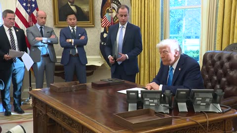 President Trump Signs Executive Orders in the Oval Office, Feb. 4, 2025