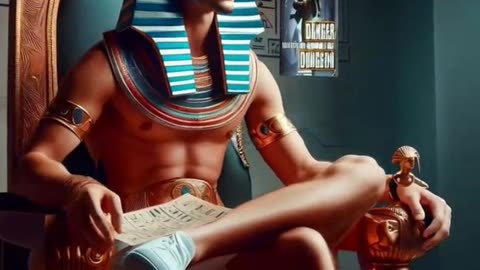 Pharaoh on the Throne 👑🚽 playing Danger Dungeon 🎮💀