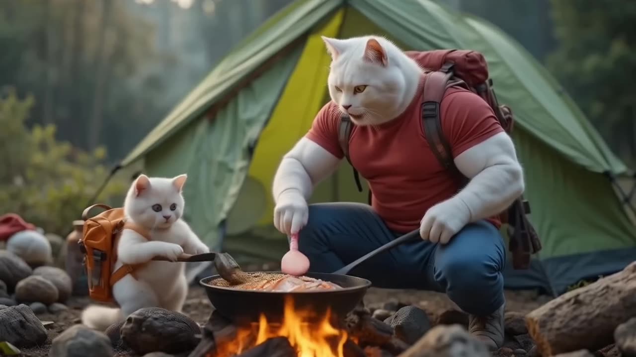 Cat Dad _ Kitten CAMPING Adventure_ 🙀😻