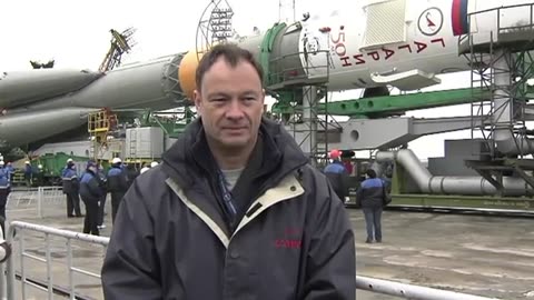 Expendition 27 crew Prepares for launch as thier soyuz rocket move to launch pad