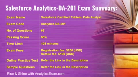 Salesforce Analytics DA-201 | Complete Exam Guide & Tips