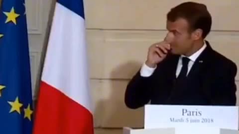 Why is French Pres. Macron Touching His Nose Like Zelensky