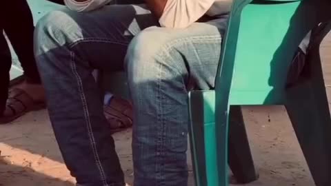 Footage showing the destruction to displaced people's tents in Al-Mawasi