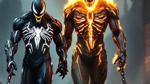 Superhero fusion, Ghost rider, batman,venom etc