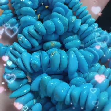 20250725-3 Free-form Natural Turquoise Sterling Treatment Bead String Adorn Time Fragments