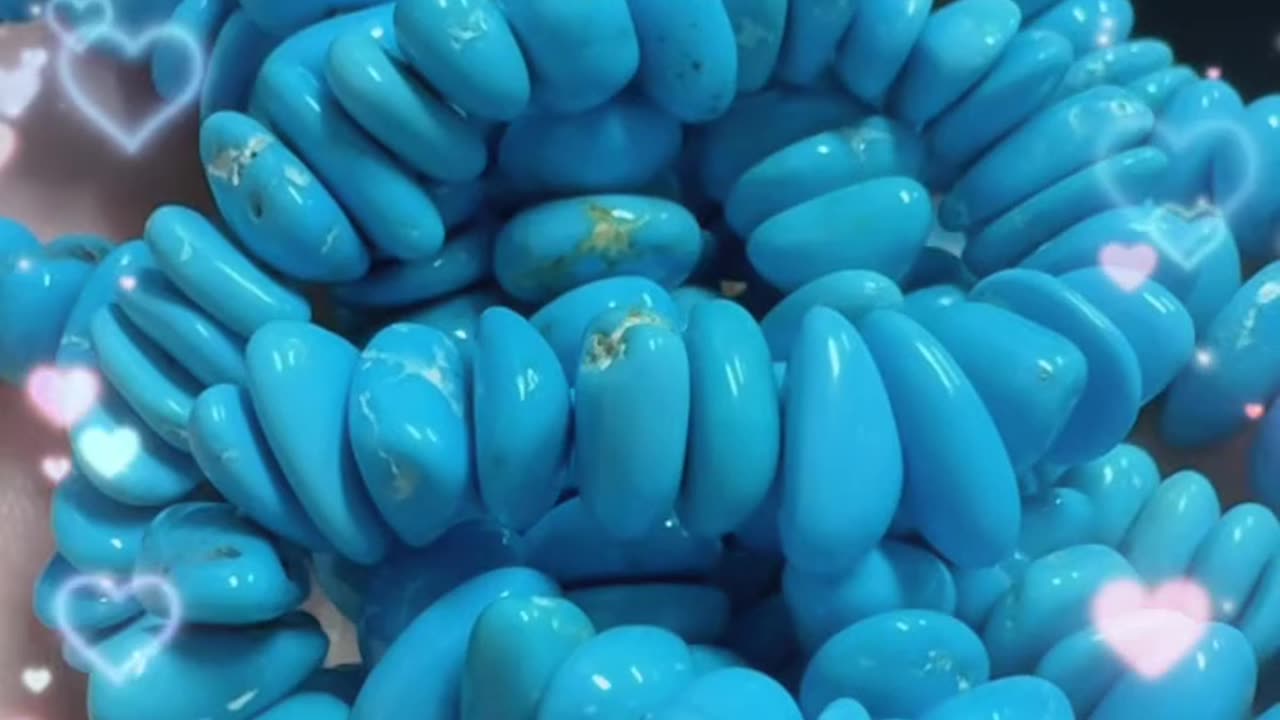 20250725-3 Free-form Natural Turquoise Sterling Treatment Bead String Adorn Time Fragments