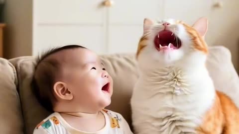 Funny baby 👶 || funny video || funny Cat 🐱