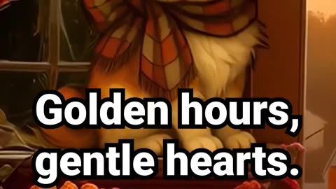 Golden hours, gentle hearts #fallhomedecor #selfcaregift #ambience #autumndecor #digitalbackdrop