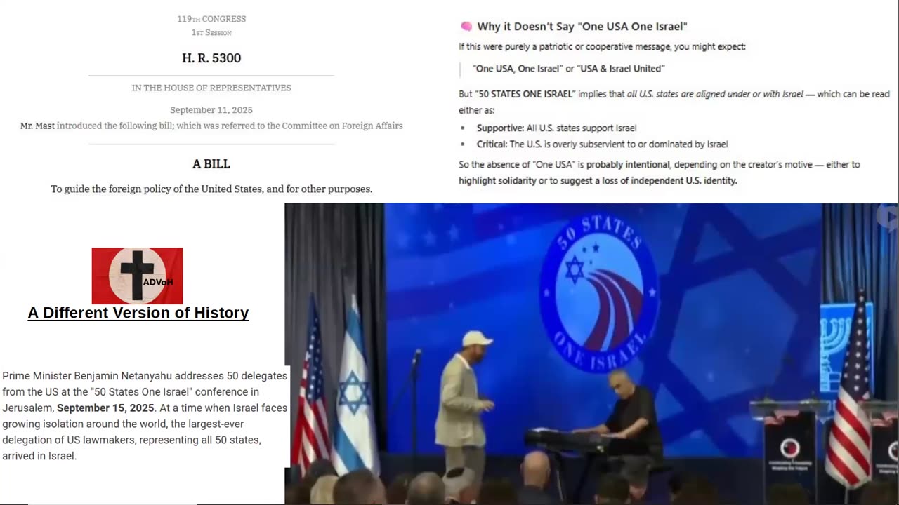 HR 5300 A Bill to Guide Foreign Policy & for Other Purposes & 50 States One Israel