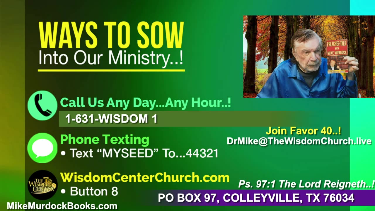 Re-Air: Wisdom Moments With Mike Murdock..!!!