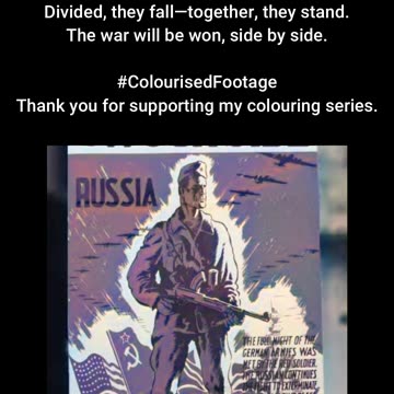 Allied Strength US Propaganda Poster 1944 #ColourisedHistory