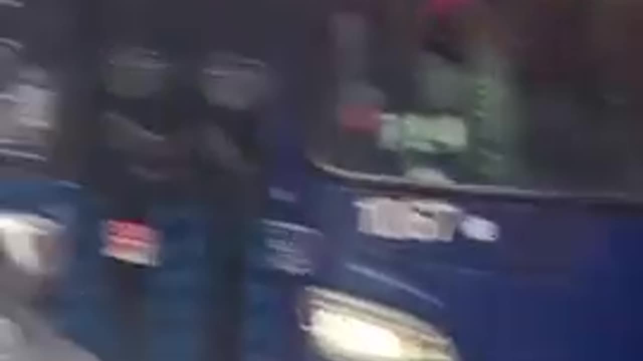 Nigger blocks bus while drinking thickshake