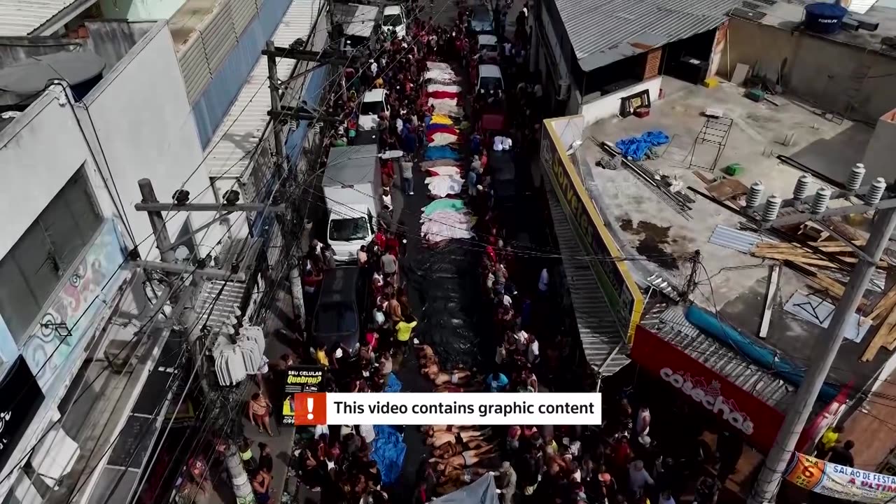 More than 40 bodies seen in street after deadly Rio police operation