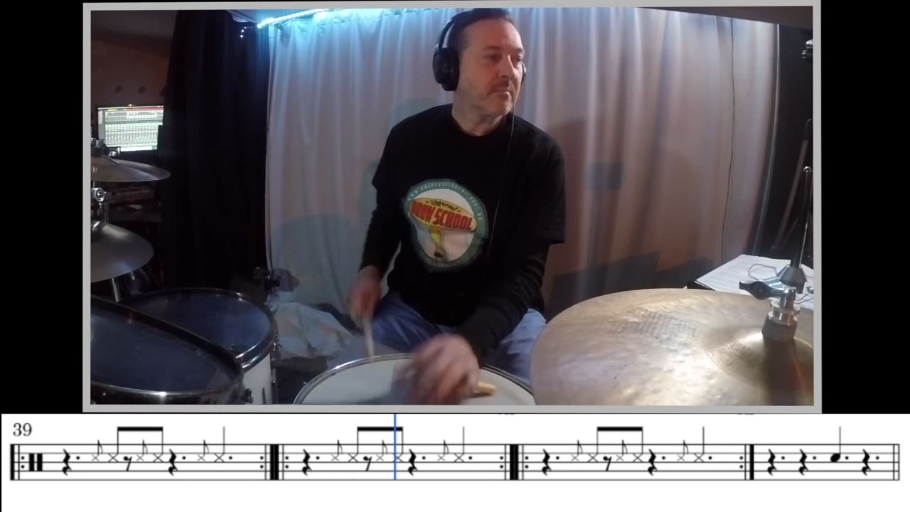 Lucas Graham 7 years + Drums Transcription "Exercice pour progresser ton Shuffle main droite"