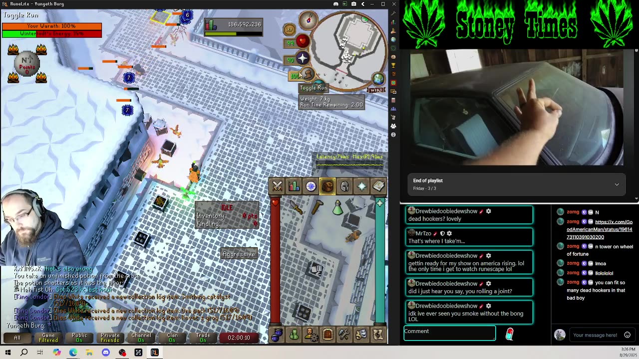 Burg's Lounge.. Runescape n' Chill 8-29 #Live #Cannabis #420 #OSRS