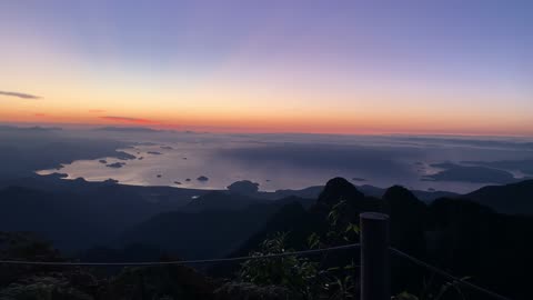 Sunrise at 6:20 am on Pedra da Macela Brazil